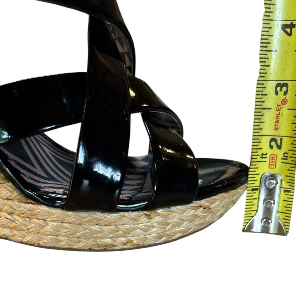 Jessica Simpson Catalina Black Patent Wedge Sandals - Picture 9 of 11